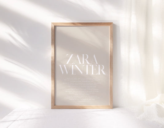 Personalised ‘My Little Love’ Print