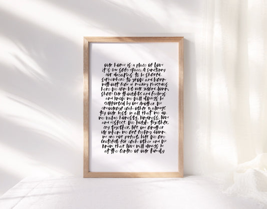 Our Home Print