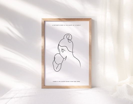 Mother's Love Line Print